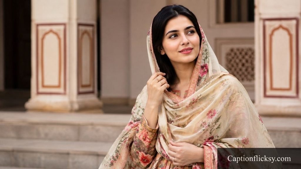 captions on dupatta