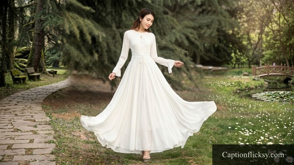 white outfit captions for instagram for girl