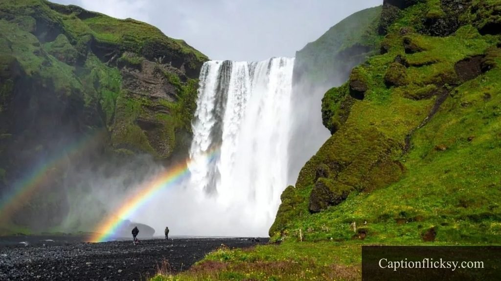 nature peaceful waterfall captions